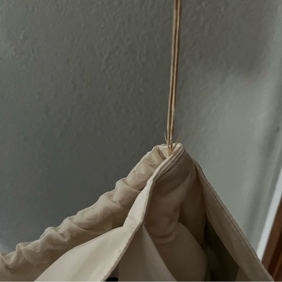 ROSIE ASSOULIN sz S Off Shoulder Balloon Sleeve Top Off White Black Stripe - Picture 11 of 16